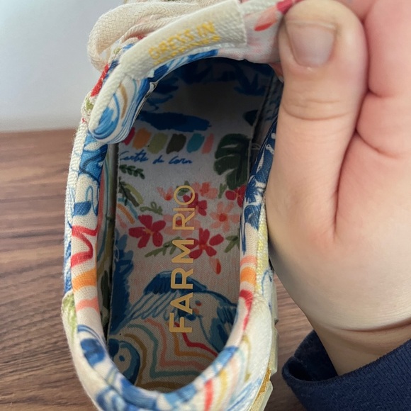 Farm Rio Copacabana Platform Canvas Sneaker size US 9.5/EU 40 Tropical Vacation - Picture 3 of 12